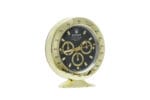 Rolex Daytona Table Clock Gold and Black, Luxury Desk Clock by Clocks Atelier