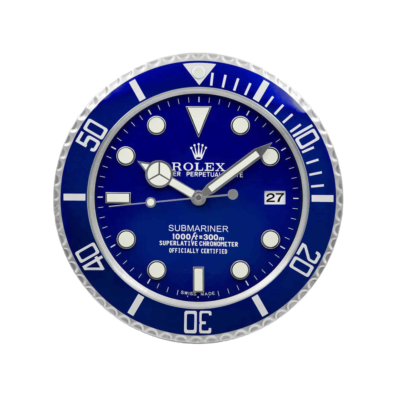420e35_08a163c2602d4982b89954d6388409cfmv2.jpg Submariner Full Blue | Wall Clock - Image 1