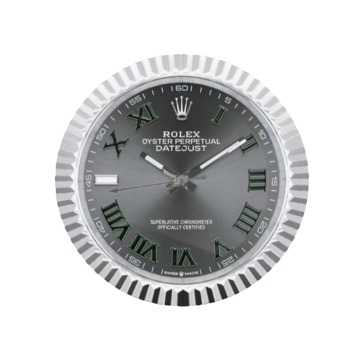 Rolex Datejust Wimbledon Steel | Wall Clock – Premium Rolex Wall Clock by Clocks Atelier