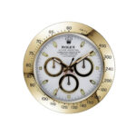 Daytona Gold and White | Wall Clock