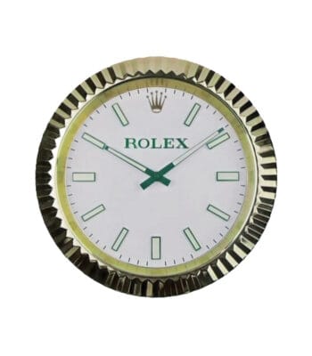 Formula 1 Gold, Luminous Dial | Wall Clock – Premium Rolex Wall Clock by Clocks Atelier - Luxury wall clock for living room or lounge