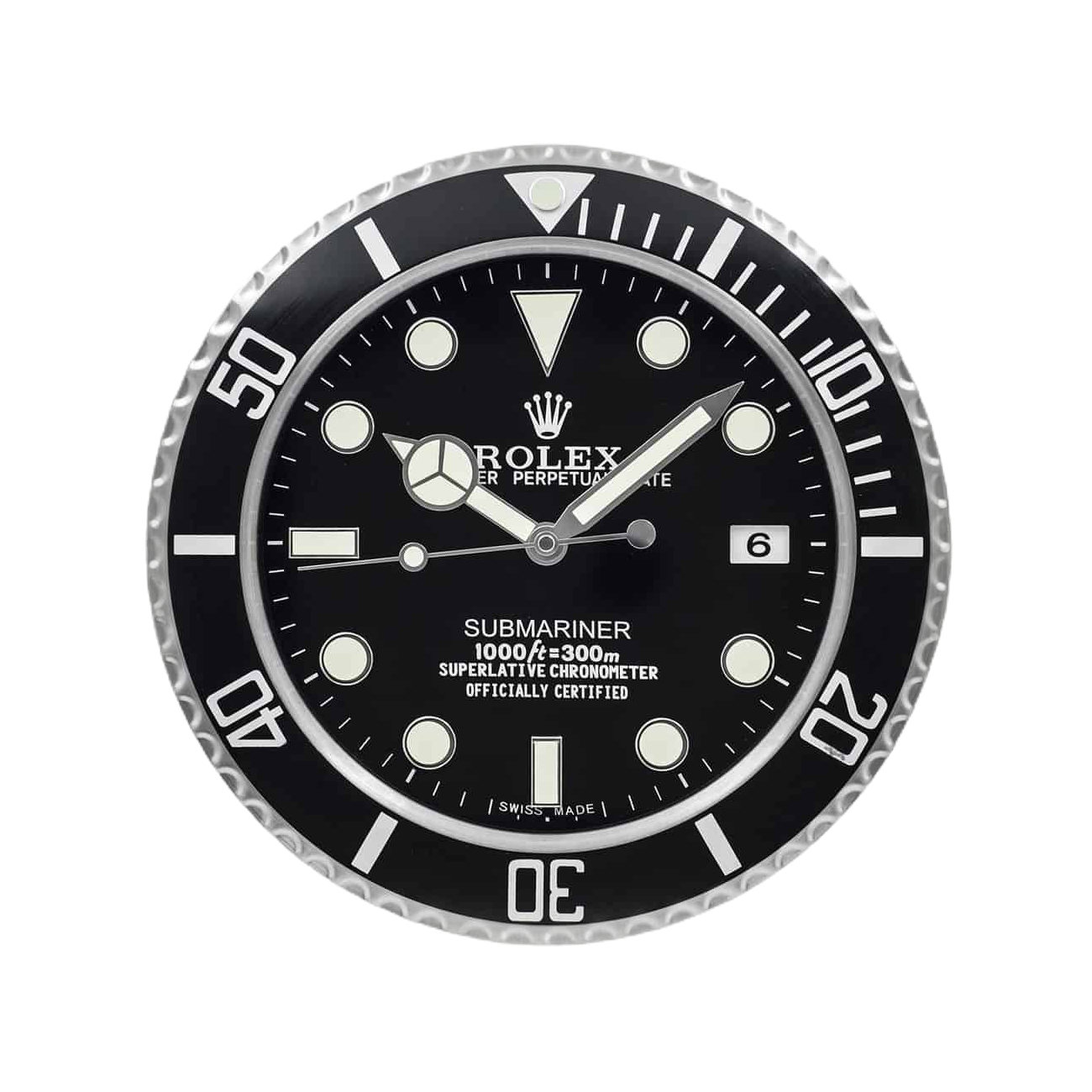 420e35_47580fcb5adc43b0bbf2f8062fc0ff5dmv2.jpg Submariner Classic Black | Wall Clock - Image 1