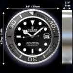 Yacht-Master, Steel Black | Wall Clock - Image 3