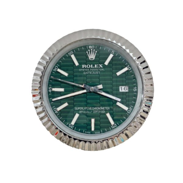 Datejust Fluted Steel Motif Dial | Wall Clock – Premium Rolex Wall Clock by Clocks Atelier - Best wall clock