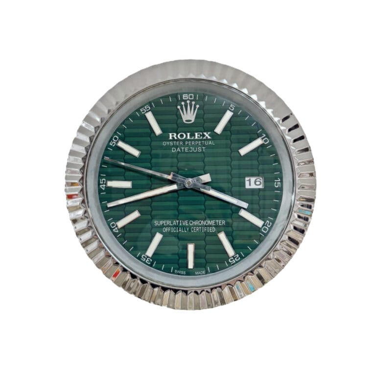 Datejust Fluted Steel Motif Dial | Wall Clock – Premium Rolex Wall Clock by Clocks Atelier - Best wall clock