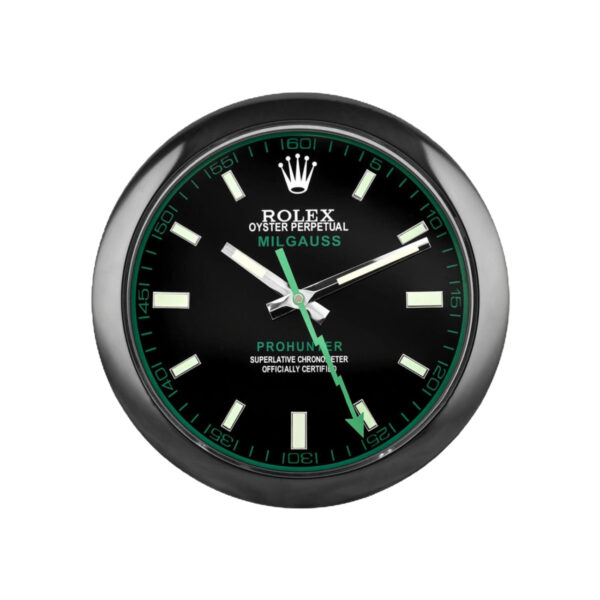Milgauss Luxury, Full Black | Wall Clock