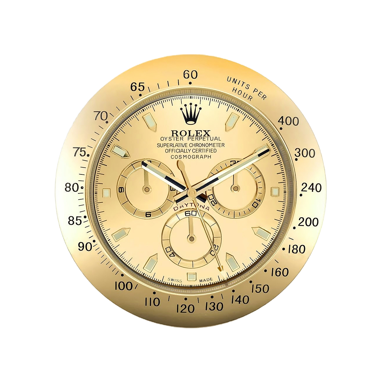 420e35_98c7bec9dc6e48d182bd0854116d994bmv2.jpg Daytona Style, Full Gold | Wall Clock - Image 1