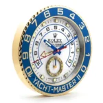 Yacht Master ll, Gold and Blue | Wall Clock - Image 2