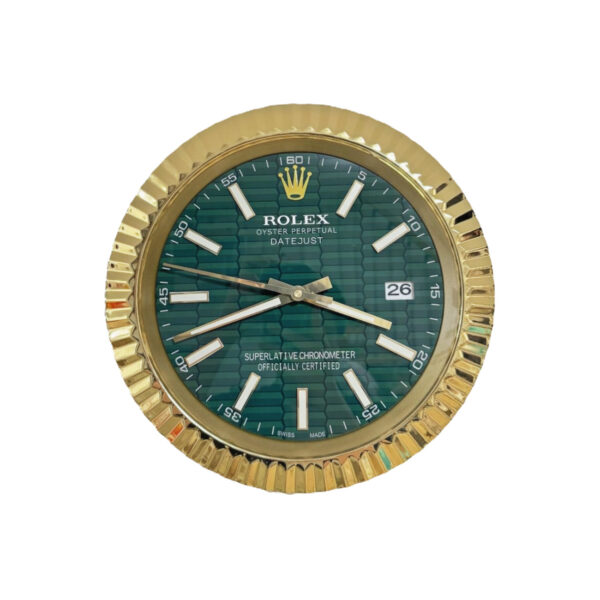 Datejust Gold Motif Green Dial | Wall Clock