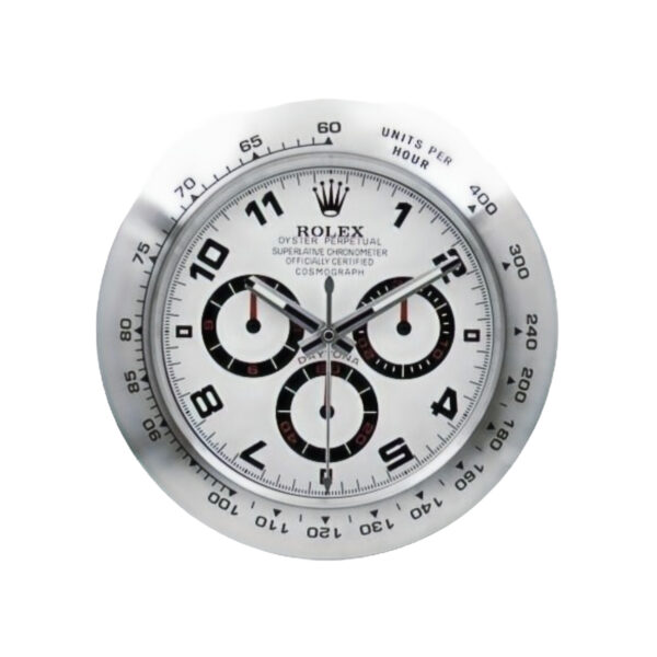 Daytona Silver | Wall Clock