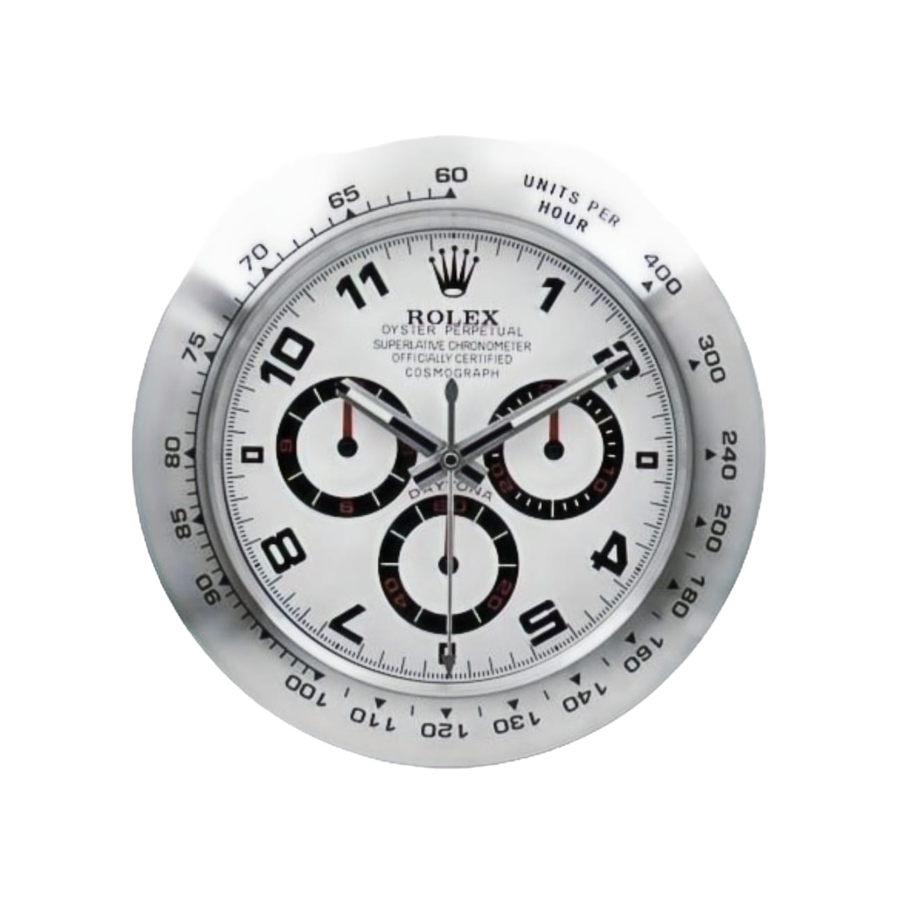 420e35_b91f054caf1243d0b776791df9cec5f7mv2.jpg Daytona Silver | Wall Clock - Image 1