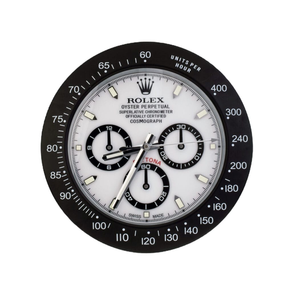 Rolex Daytona Panda | Wall Clock – Premium Rolex Wall Clock by Clocks Atelier - Iconic Swiss wall clock