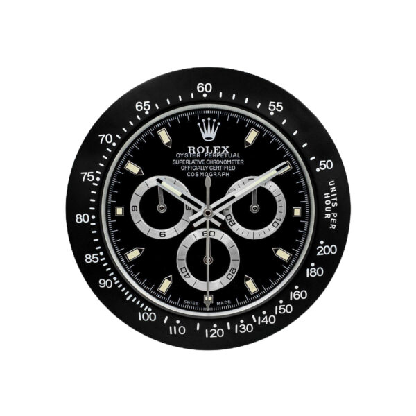 Daytona Style Black | Wall Clock
