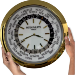 Patek WorldTimer Gold and White | Large Wall Clock - Image 3