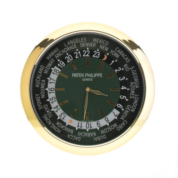 Patek WorldTimer Gold and Green | Large Wall Clock