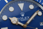 Rolex submariner bluesy wall clock - gold and blue