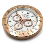 Daytona Style, Rose Gold & White | Wall Clock - Image 2