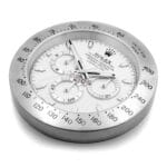 Daytona Style, Silver & White | Wall Clock - Image 2