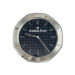 AP Royal Oak Steel and Black | Wall Clock – Premium Audemars Piguet Wall Clock by Clocks Atelier - luxury wall clock