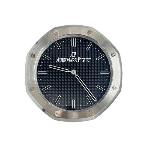 AP Royal Oak Steel and Black | Wall Clock – Premium Audemars Piguet Wall Clock by Clocks Atelier - luxury wall clock