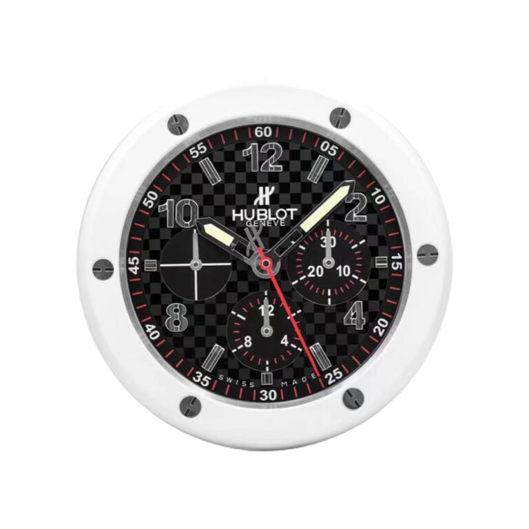 Hublot Big Bang White and Carbon dial wall clock - Modern wall clock - Clocks Atelier