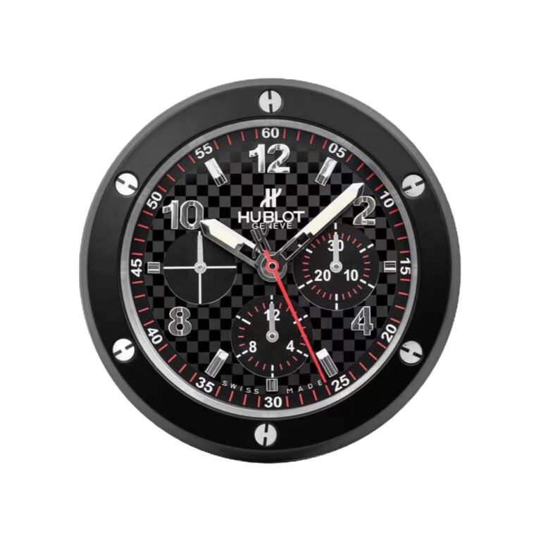 Hublot Black and Carbon wall clock - modern wall clock - Clocks Atelier