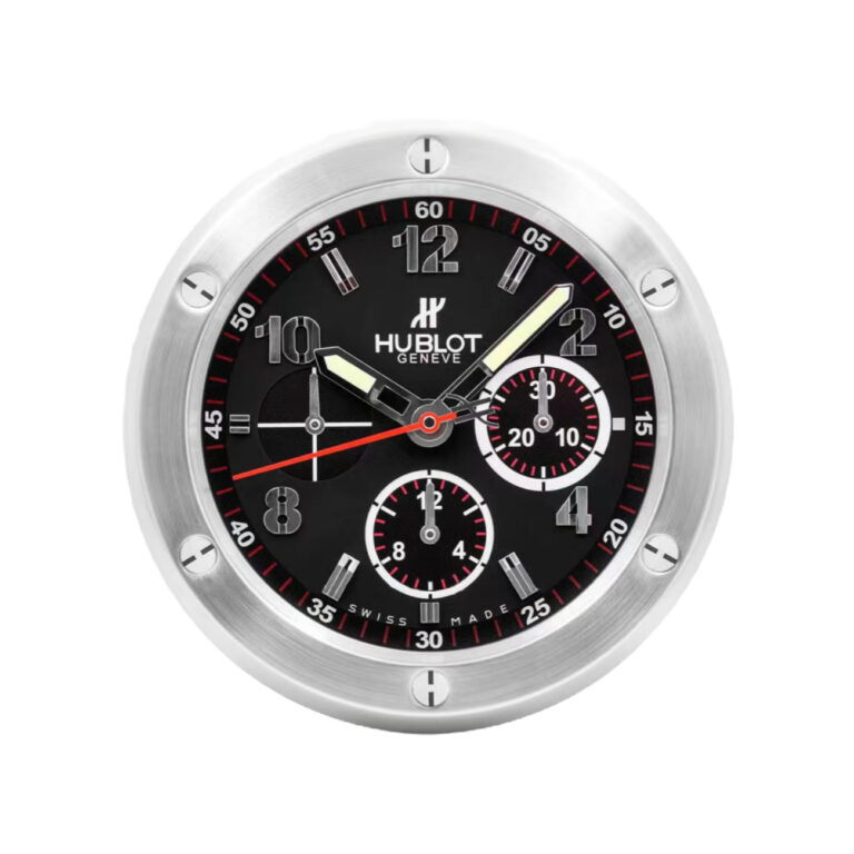 Hublot Steel and Black wall clock - Luxury wall clock - Clocks Atelier