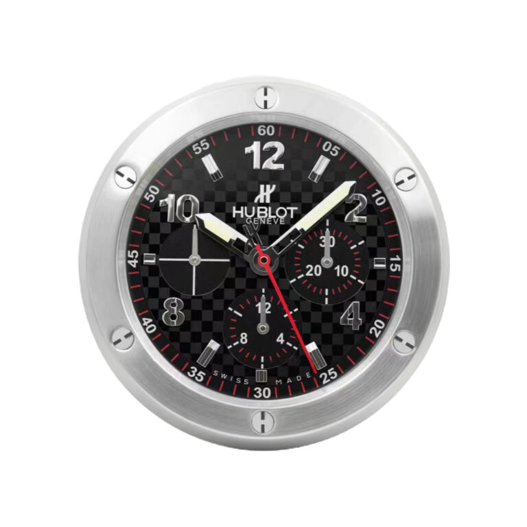 Hublot Steel and Carbon wall clock - modern wall clock - Clocks Atelier