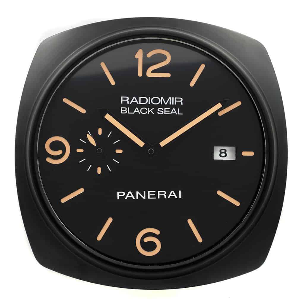 Panerai Wall clock black - orange markers