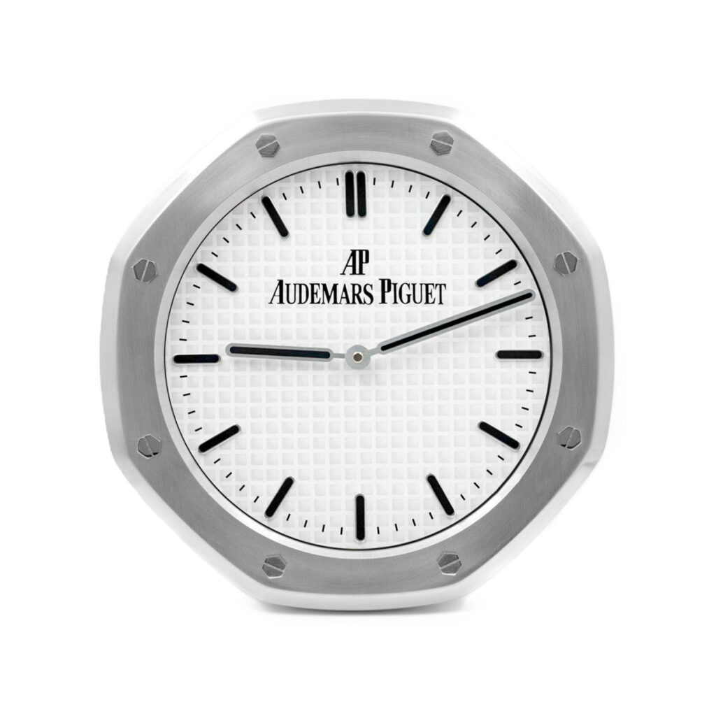 Audemars Piguet wall clock - ROYAL OAK Steel and WHITE