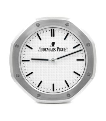 Audemars Piguet AP Royal Steel and White | Wall Clock – Premium Audemars Piguet Wall Clock by Clocks Atelier