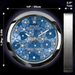 Oyster Perpetual Datejust Blue Floral | Wall Clock - Image 3