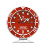 Submariner Steel, Full Red | Desk Clock