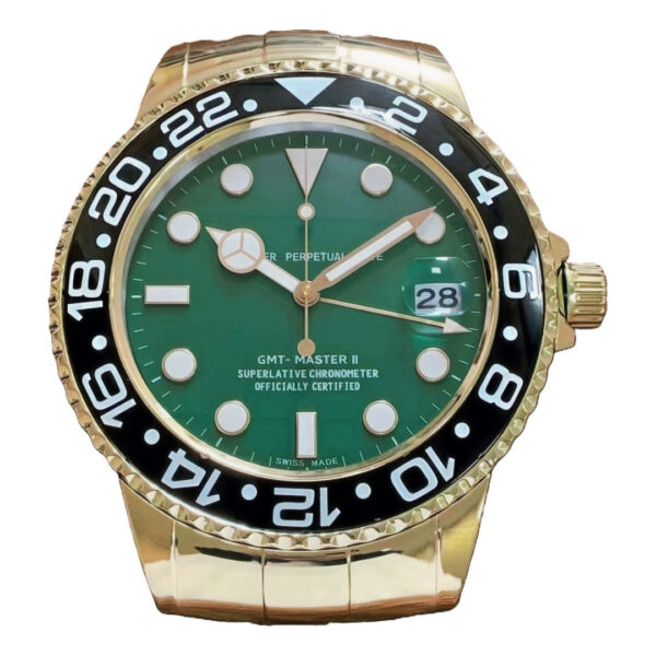 XL GMT Vintage, Gold & Green Style | Wall Clock