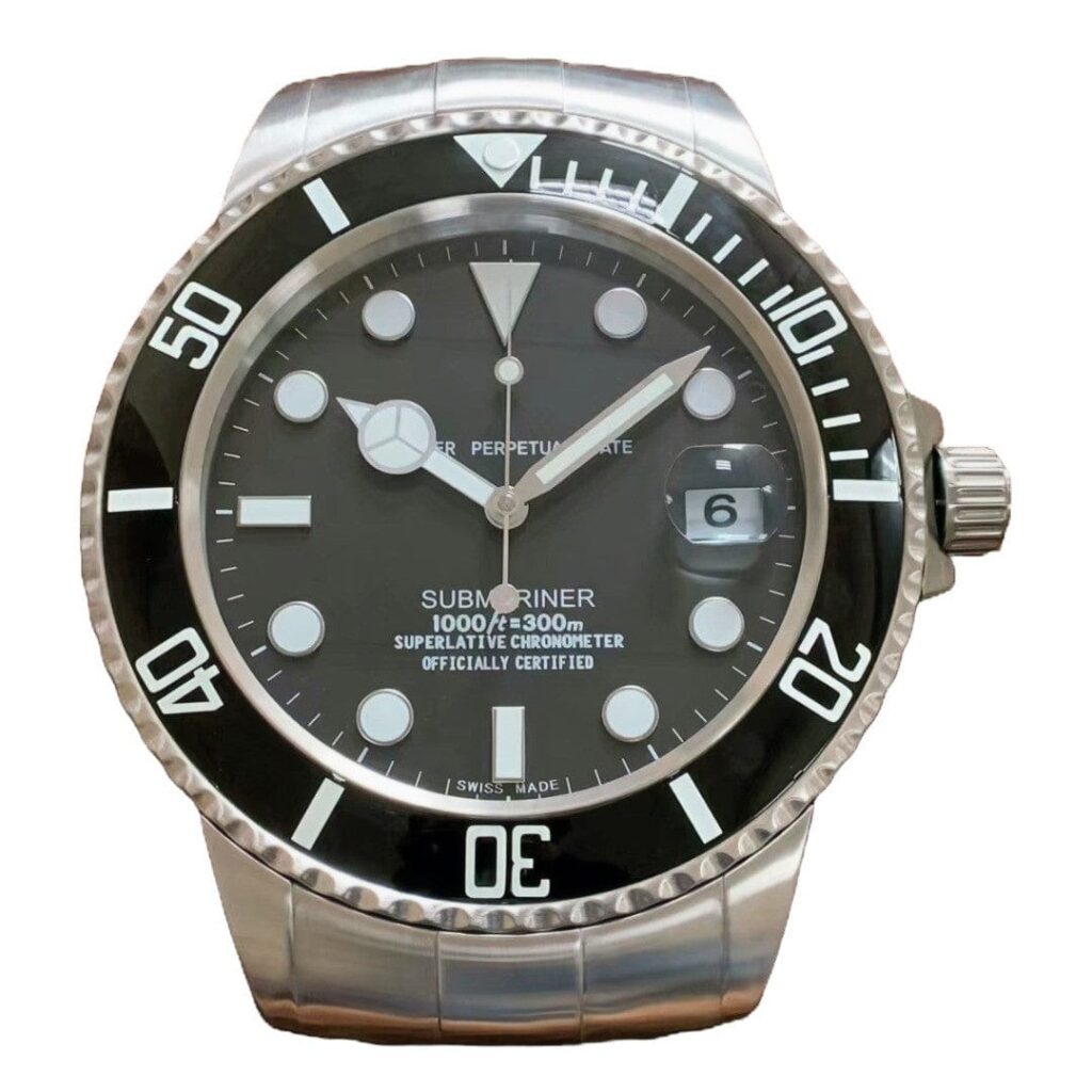 XL Rolex submariner black Large Wall Clock