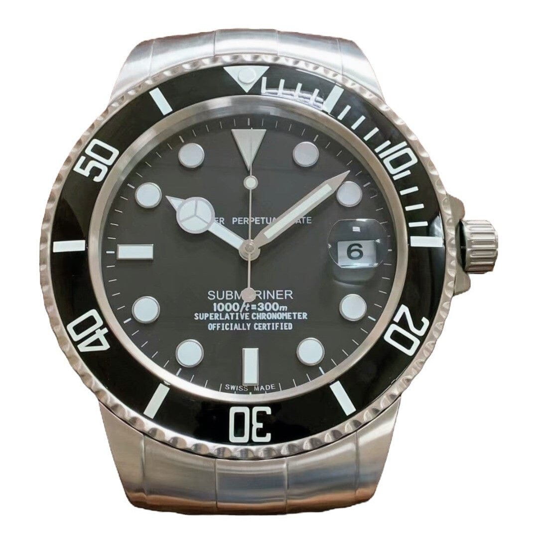 XL Rolex submariner black Large Wall Clock