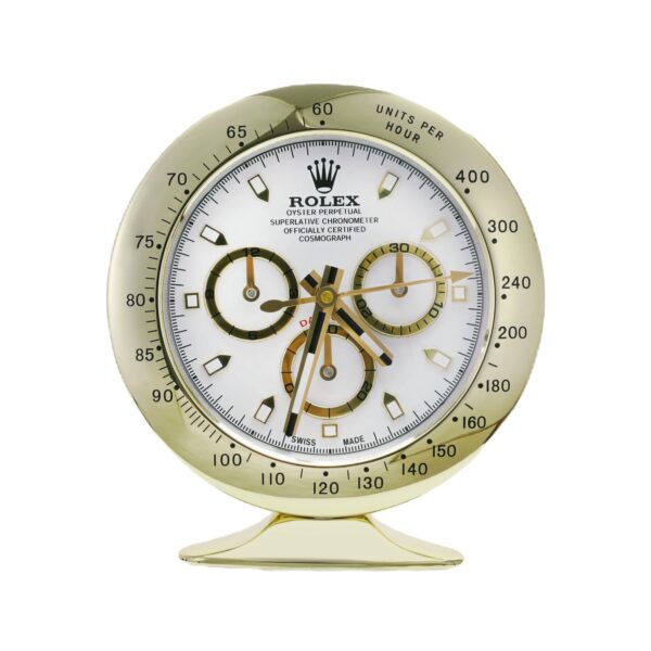 Daytona Gold, White Dial | Desk Clock