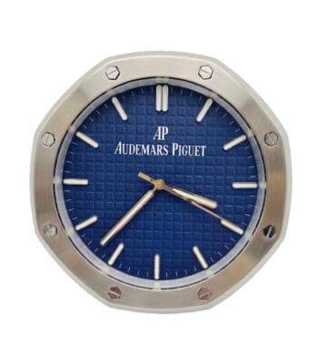 Audemars Piguet Royal Oak Steel and Blue | Wall Clock – Premium Audemars Piguet Wall Clock by Clocks Atelier