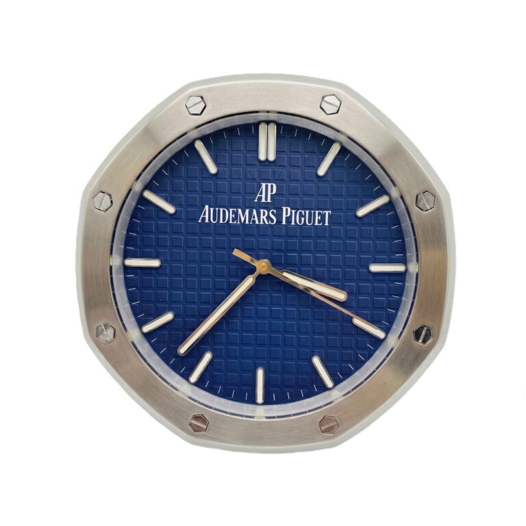 Audemars Piguet Royal Oak Steel and Blue | Wall Clock – Premium Audemars Piguet Wall Clock by Clocks Atelier