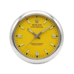 Rolex Oyster Perpetual Yellow Wall Clock - Best Luxury Clocks for Living Room - Clocks Atelier