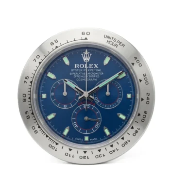 Rolex Daytona steel with blue dial wall clock - Exclusive Rolex Wall Clock - Clocks Atelier