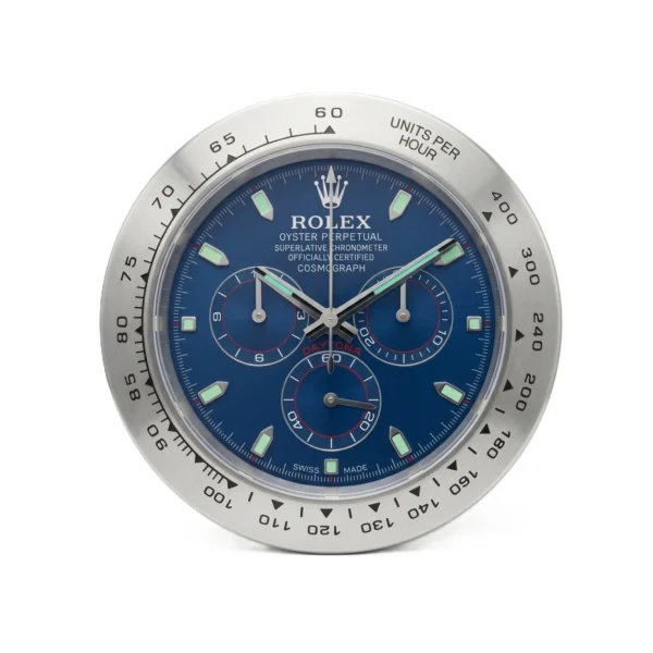 Rolex Daytona steel with blue dial wall clock - Exclusive Rolex Wall Clock - Clocks Atelier