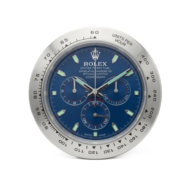 Rolex Daytona steel with blue dial wall clock - Exclusive Rolex Wall Clock - Clocks Atelier