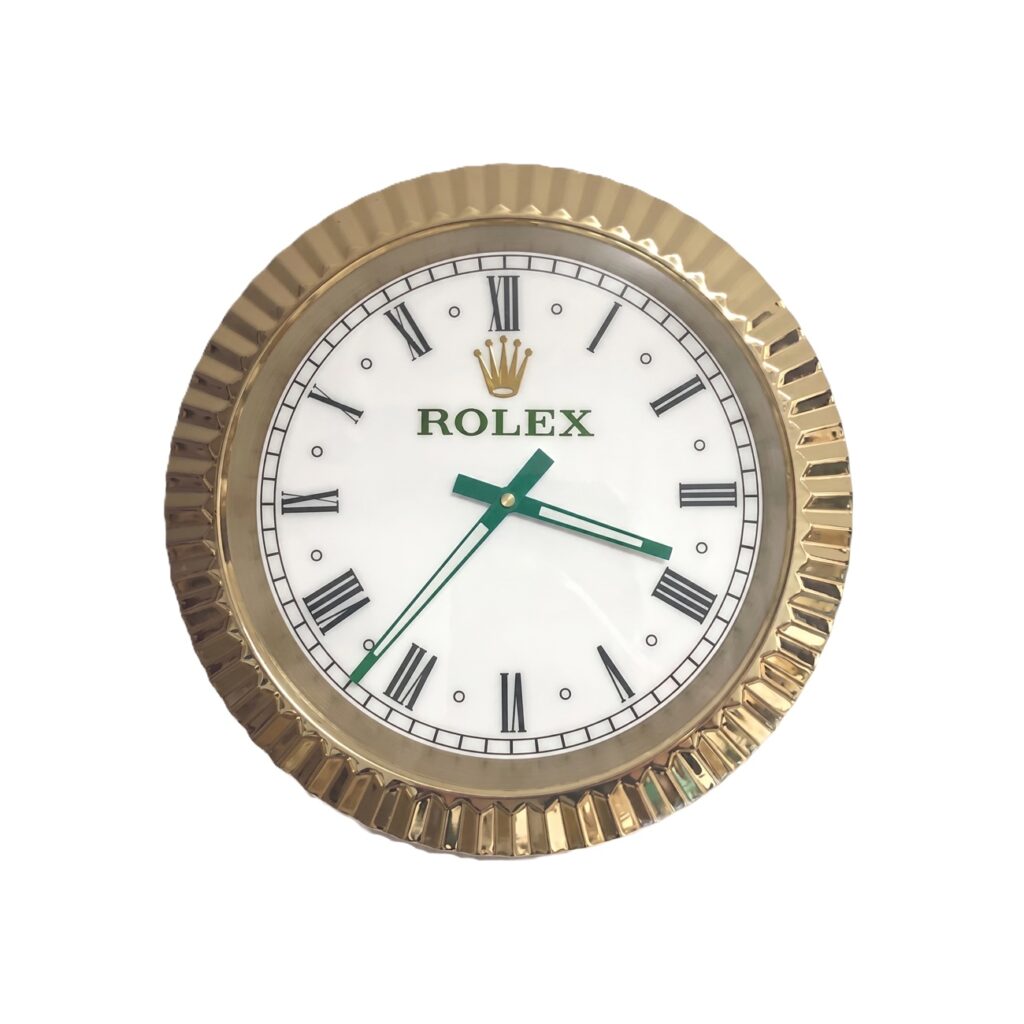 Rolex Tennis wall clock - Rolex Presidential Roman dial - Clocks Atelier