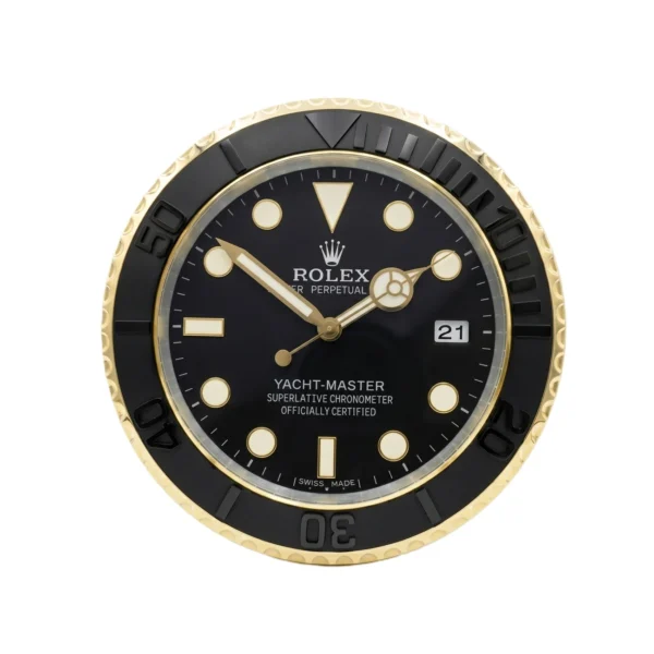 Rolex Yacht master gold and black - Best wall clock for living room - Clocks Atelier