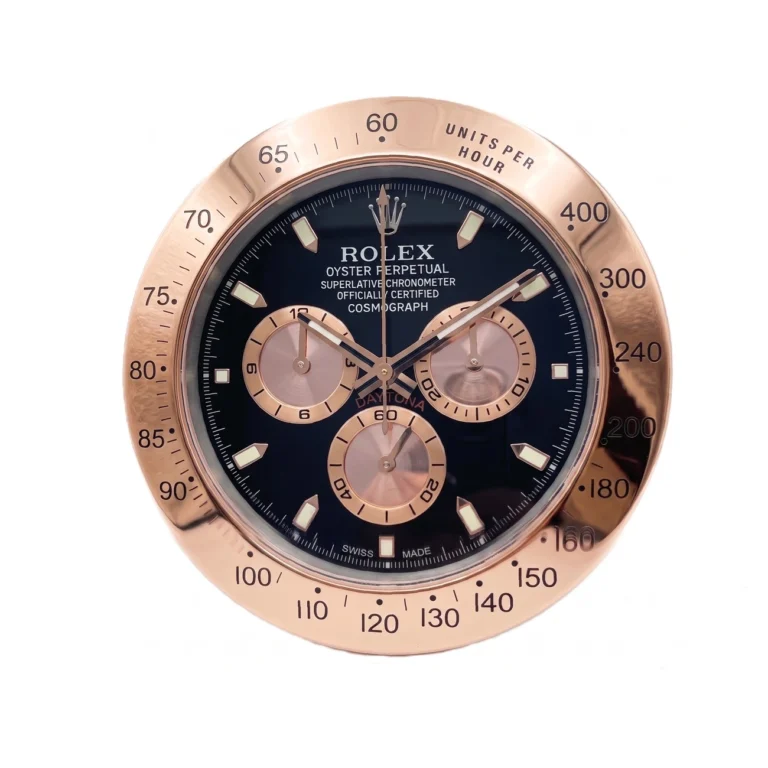 Rose Gold Rolex Daytona Wall Clock - by Clocks Atelier
