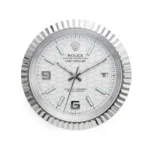 Land Dweller Steel and White | Wall Clock - Exclusive at Clocks Atelier - luxury Clocks